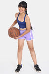 Rosaline Girls Bounds Easy Movement Shorts - Violet Tulip — thumbnail 4